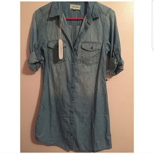 Light blue Button up Dress